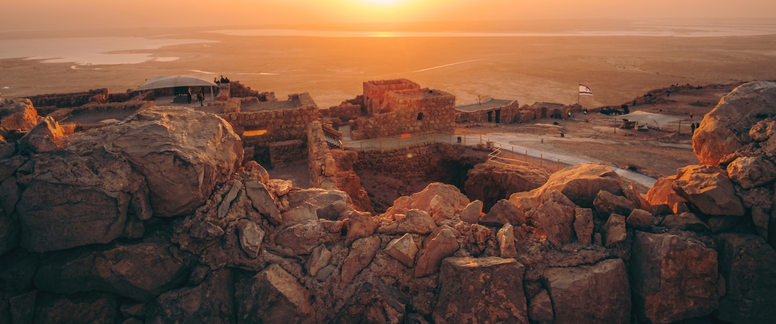 a sunset in Israel